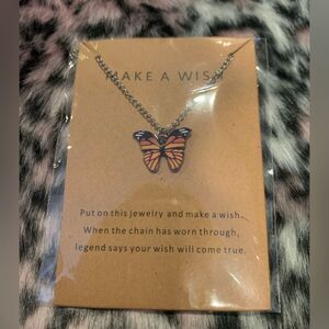 🦋 Make a Wish Butterfly Necklace - Orange